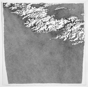 Giulia Napoleone, Au bord du vide, 2019, Indian ink, Arches paper, 103x103 cm