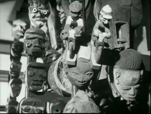 E-Flux: Frame del film di Chris Marker and Alain Resnais, Les statues meurent aussi. 1953. Film, 16mm. Courtesy of Présence Africaine Editions