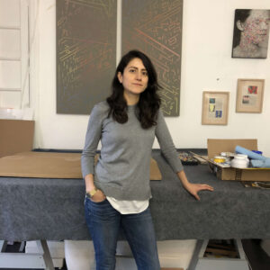 Elisa Pinto nel suo studio