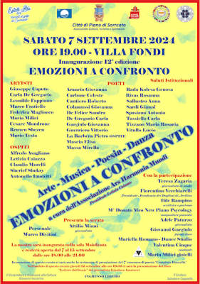 ANCORA “EMOZIONI a CONFRONTO” 12° edizione Villa Fondi Piano di Sorrento NA