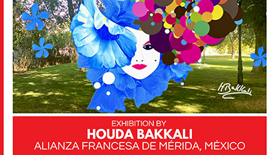 Art exhibition by Houda Bakkali at the Alliance Française in Mérida, México